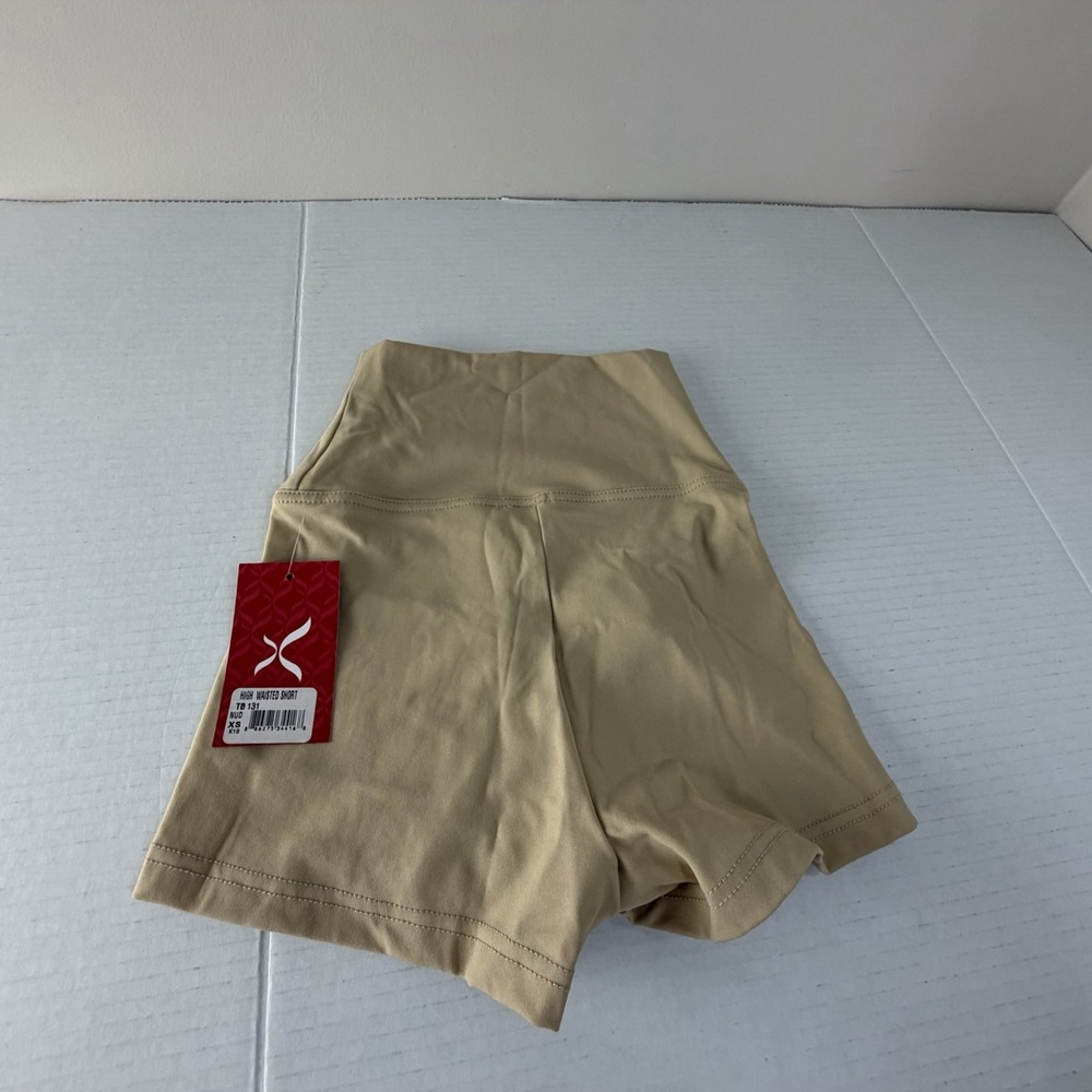 Capezio Women's XS Shapewear Nude Stretchy High Waisted Dancemaker Shorts NWT